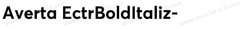 Averta EctrBoldItaliz字体转换